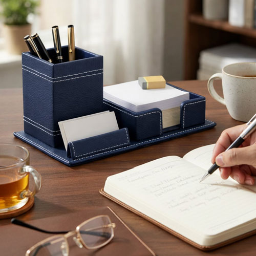OG - 06 Luxury Leather Desk Organizer Set